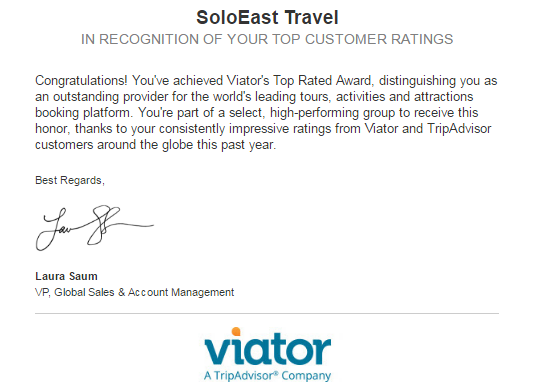 viator s top rated award 2017 soloeast blog